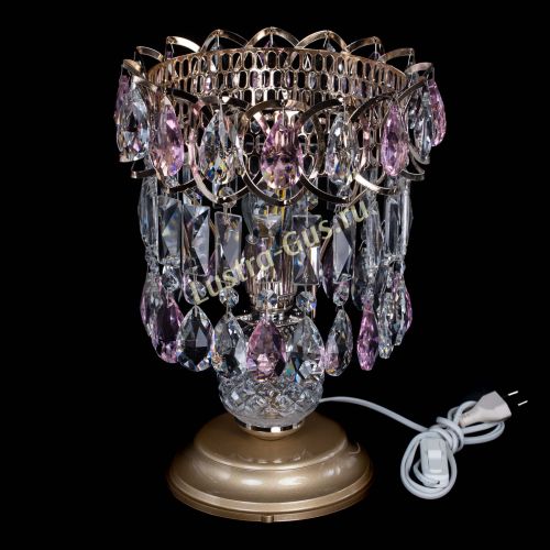 Настольная лампа Астра №1 розовая в Ижевске Гусь Хрустальный