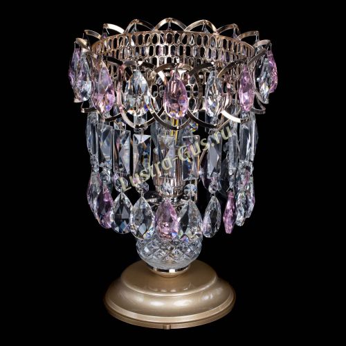 Настольная лампа Астра №1 розовая в Ижевске Гусь Хрустальный