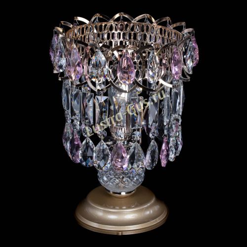 Настольная лампа Астра №1 розовая в Ижевске Гусь Хрустальный