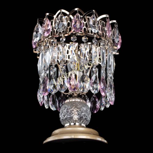 Настольная лампа Астра №1 розовая в Ижевске Гусь Хрустальный