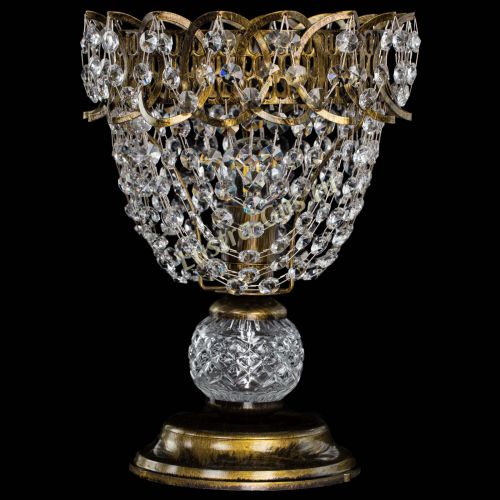 Настольная лампа Астра ажур №1 под бронзу в Ижевске Гусь Хрустальный