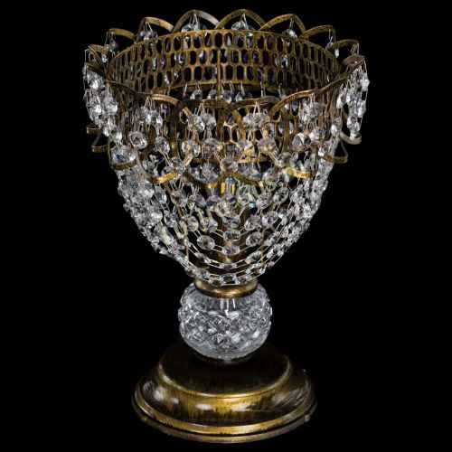 Настольная лампа Астра ажур №1 под бронзу в Ижевске Гусь Хрустальный