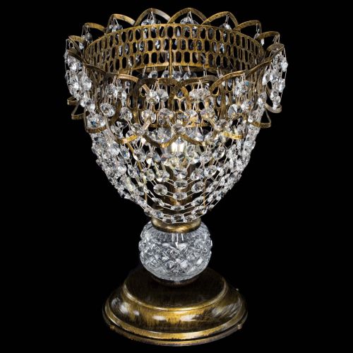 Настольная лампа Астра ажур №1 под бронзу в Ижевске Гусь Хрустальный