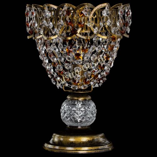 Настольная лампа Астра ажур №1 под бронзу Чайная в Ижевске Гусь Хрустальный