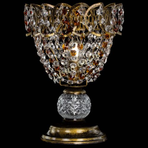 Настольная лампа Астра ажур №1 под бронзу Чайная в Ижевске Гусь Хрустальный