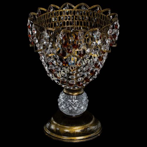 Настольная лампа Астра ажур №1 под бронзу Чайная в Ижевске Гусь Хрустальный