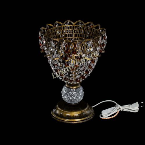 Настольная лампа Астра ажур №1 под бронзу Чайная в Ижевске Гусь Хрустальный