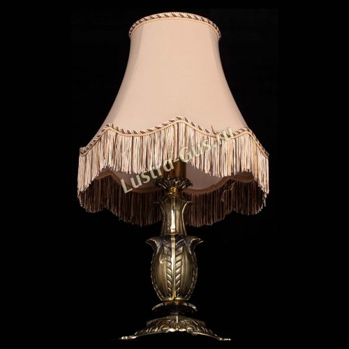Бронзовая настольная лампа Делия №1 с абажуром в Ижевске Гусь Хрустальный