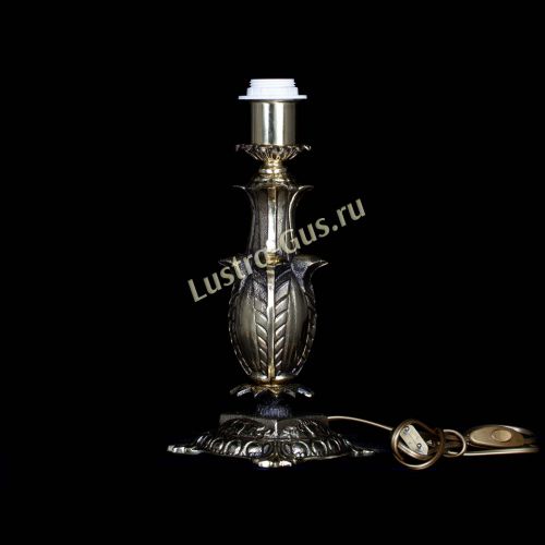 Бронзовая настольная лампа Делия №1 с абажуром в Ижевске Гусь Хрустальный