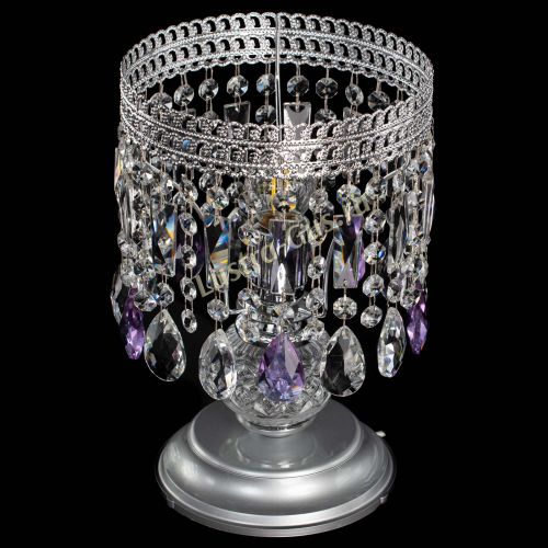 Настольная лампа Флоренция №1 фиолетовая в Ижевске Гусь Хрустальный