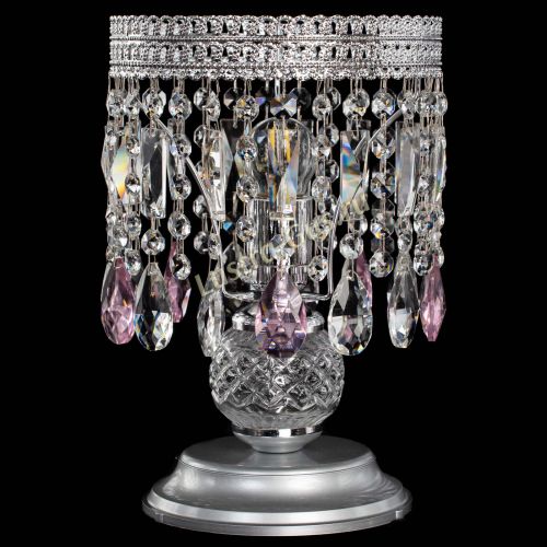 Настольная лампа Флоренция №1 розовая в Ижевске Гусь Хрустальный