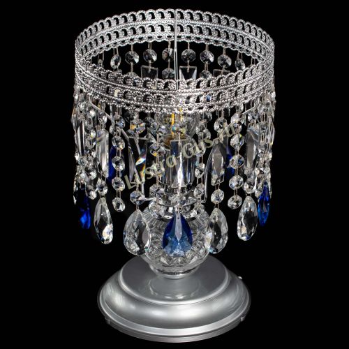 Настольная лампа Флоренция №1 синяя в Ижевске Гусь Хрустальный