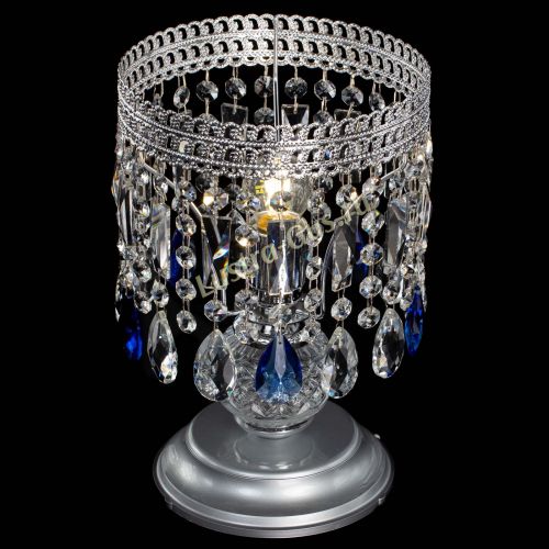 Настольная лампа Флоренция №1 синяя в Ижевске Гусь Хрустальный