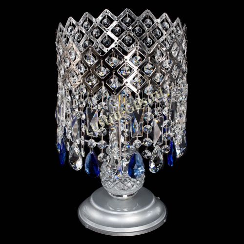 Настольная лампа Корона №1 синяя в Ижевске Гусь Хрустальный