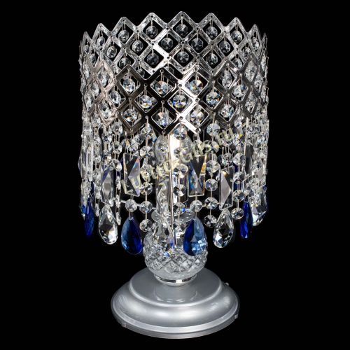 Настольная лампа Корона №1 синяя в Ижевске Гусь Хрустальный