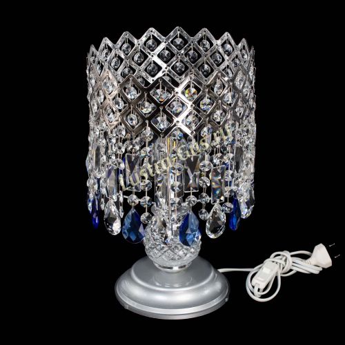 Настольная лампа Корона №1 синяя в Ижевске Гусь Хрустальный
