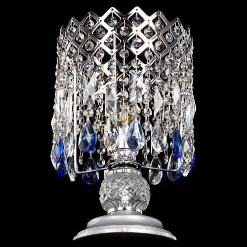 Настольная лампа Корона №1 синяя в Ижевске Гусь Хрустальный