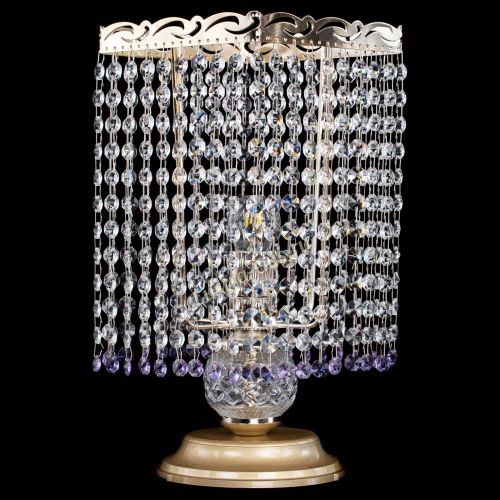 Настольная лампа Квадрат оптикон №1 фиолетовая в Ижевске Гусь Хрустальный