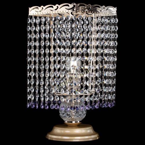 Настольная лампа Квадрат оптикон №1 фиолетовая в Ижевске Гусь Хрустальный