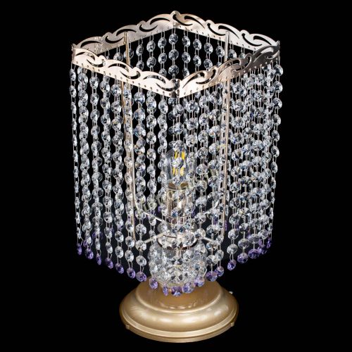 Настольная лампа Квадрат оптикон №1 фиолетовая в Ижевске Гусь Хрустальный