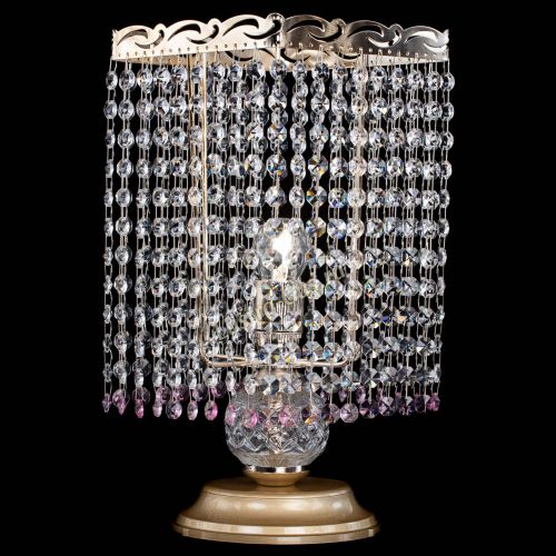 Настольная лампа Квадрат оптикон №1 розовая в Ижевске Гусь Хрустальный