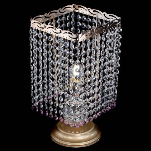 Настольная лампа Квадрат оптикон №1 розовая в Ижевске Гусь Хрустальный