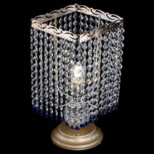 Настольная лампа Квадрат оптикон №1 синяя в Ижевске Гусь Хрустальный