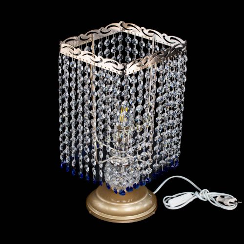 Настольная лампа Квадрат оптикон №1 синяя в Ижевске Гусь Хрустальный