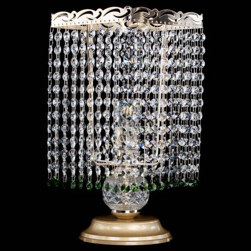 Настольная лампа Квадрат оптикон №1 зеленая в Ижевске Гусь Хрустальный