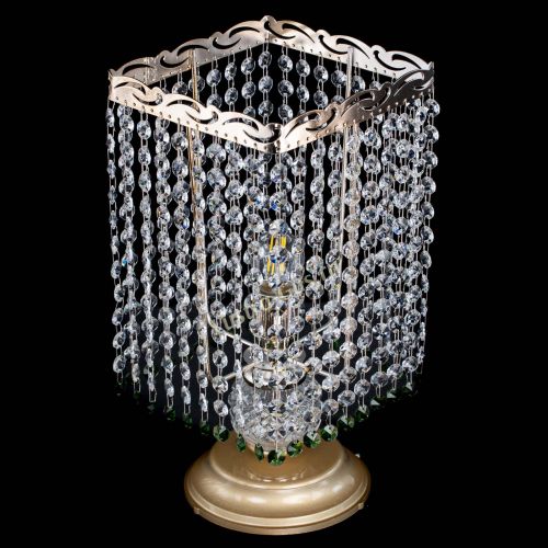 Настольная лампа Квадрат оптикон №1 зеленая в Ижевске Гусь Хрустальный