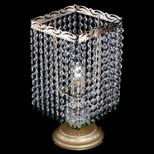 Настольная лампа Квадрат оптикон №1 зеленая в Ижевске Гусь Хрустальный