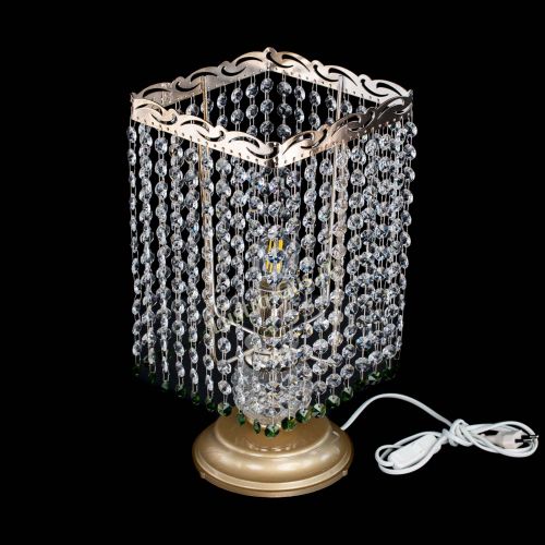 Настольная лампа Квадрат оптикон №1 зеленая в Ижевске Гусь Хрустальный