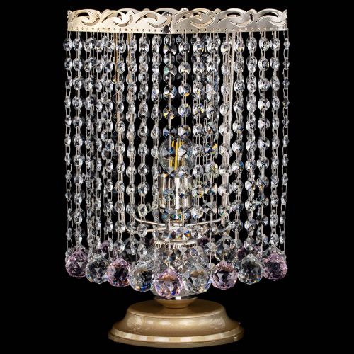 Настольная лампа Квадрат шар розовая в Ижевске Гусь Хрустальный