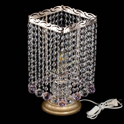 Настольная лампа Квадрат шар розовая в Ижевске Гусь Хрустальный