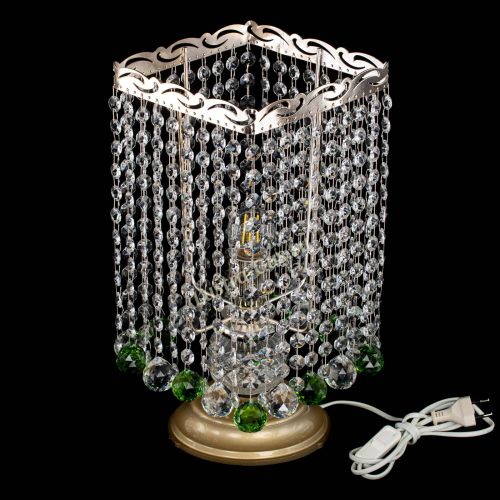 Настольная лампа Квадрат шар зеленая в Ижевске Гусь Хрустальный