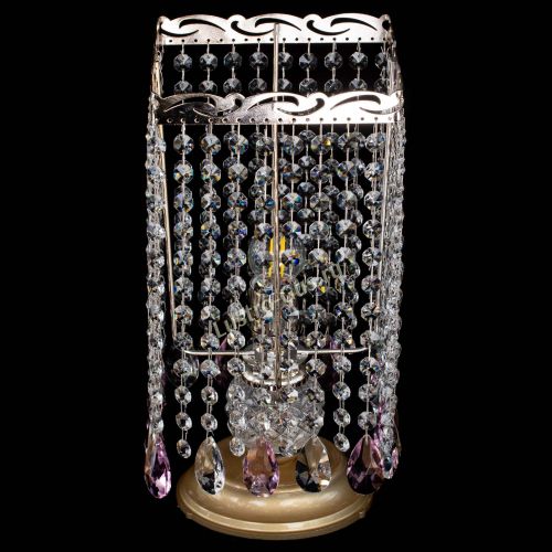 Настольная лампа Квадрат журавлик розовая в Ижевске Гусь Хрустальный