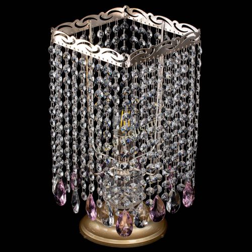 Настольная лампа Квадрат журавлик розовая в Ижевске Гусь Хрустальный