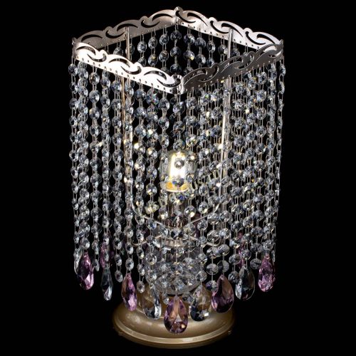 Настольная лампа Квадрат журавлик розовая в Ижевске Гусь Хрустальный