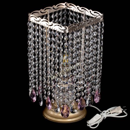 Настольная лампа Квадрат журавлик розовая в Ижевске Гусь Хрустальный