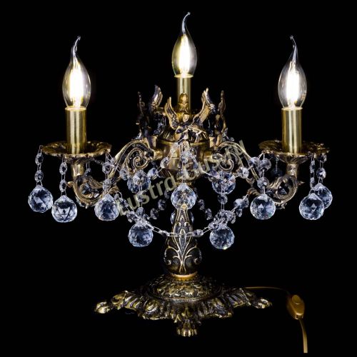 Бронзовая настольная лампа Муза №3 шар в Ижевске Гусь Хрустальный