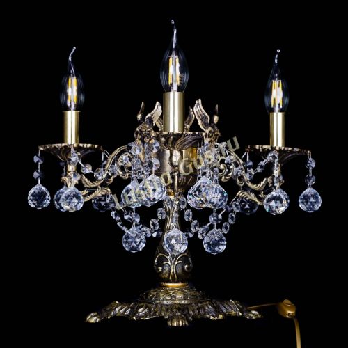 Бронзовая настольная лампа Муза №3 шар в Ижевске Гусь Хрустальный