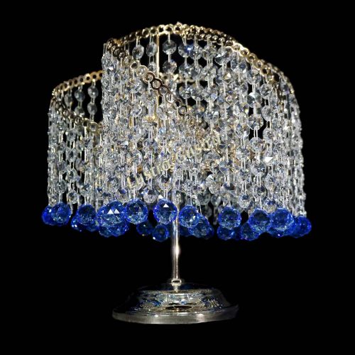 Настольная лампа Космея шар синяя в Ижевске Гусь Хрустальный