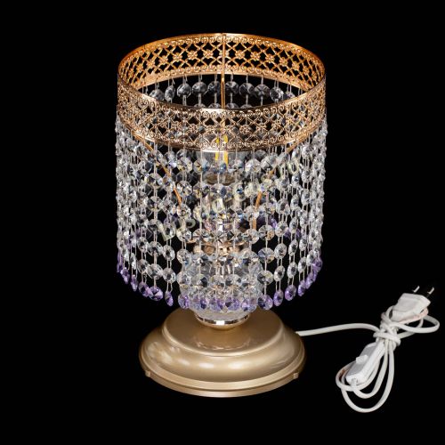 Настольная лампа Венеция №1 мини фиолетовая в Ижевске Гусь Хрустальный