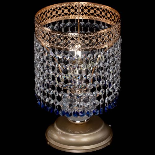 Настольная лампа Венеция №1 мини синяя в Ижевске Гусь Хрустальный