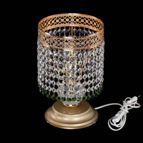 Настольная лампа Венеция №1 мини зеленая в Ижевске Гусь Хрустальный