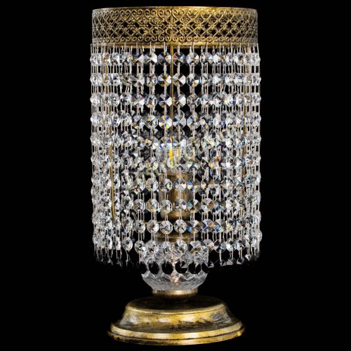 Настольная лампа Венеция оптикон №1 бронза черная в Ижевске Гусь Хрустальный