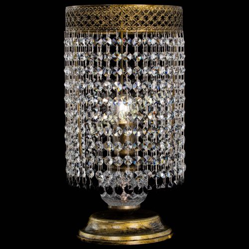 Настольная лампа Венеция оптикон №1 бронза черная в Ижевске Гусь Хрустальный