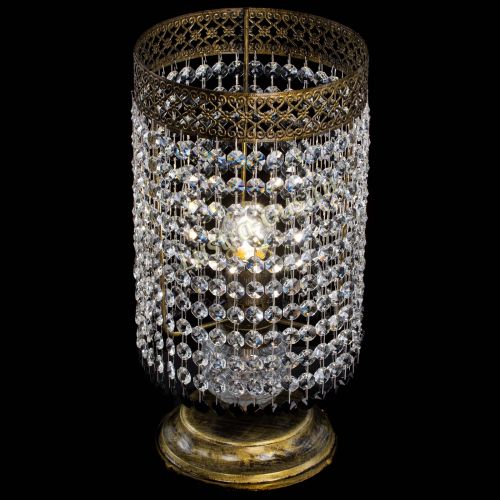 Настольная лампа Венеция оптикон №1 бронза черная в Ижевске Гусь Хрустальный