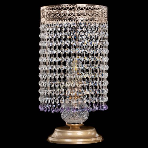 Настольная лампа Венеция оптикон №1 фиолетовая в Ижевске Гусь Хрустальный