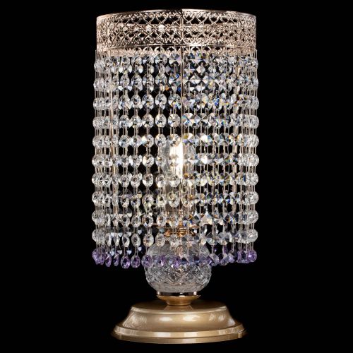 Настольная лампа Венеция оптикон №1 фиолетовая в Ижевске Гусь Хрустальный